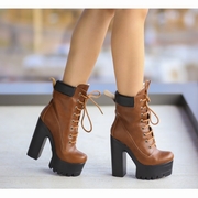 botine elegante cu toc gros