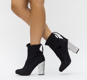 botine elegante cu toc gros ieftine