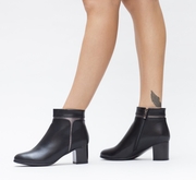botine negre scurte ieftine