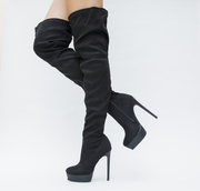 cizme lungi negre