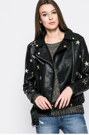 jacheta piele neagra dama