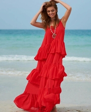 rochii de plaja rosii ieftine