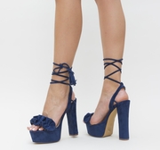 sandale elegante bleumarin